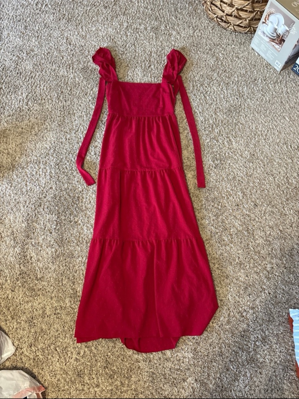 SHEIN Bright Red Lightweight Fabric Top